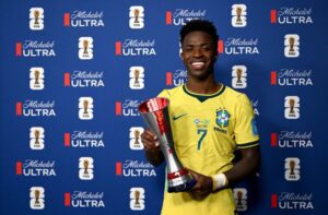 Vinicius Jr earned the Man of the Match award for the third consecutive time